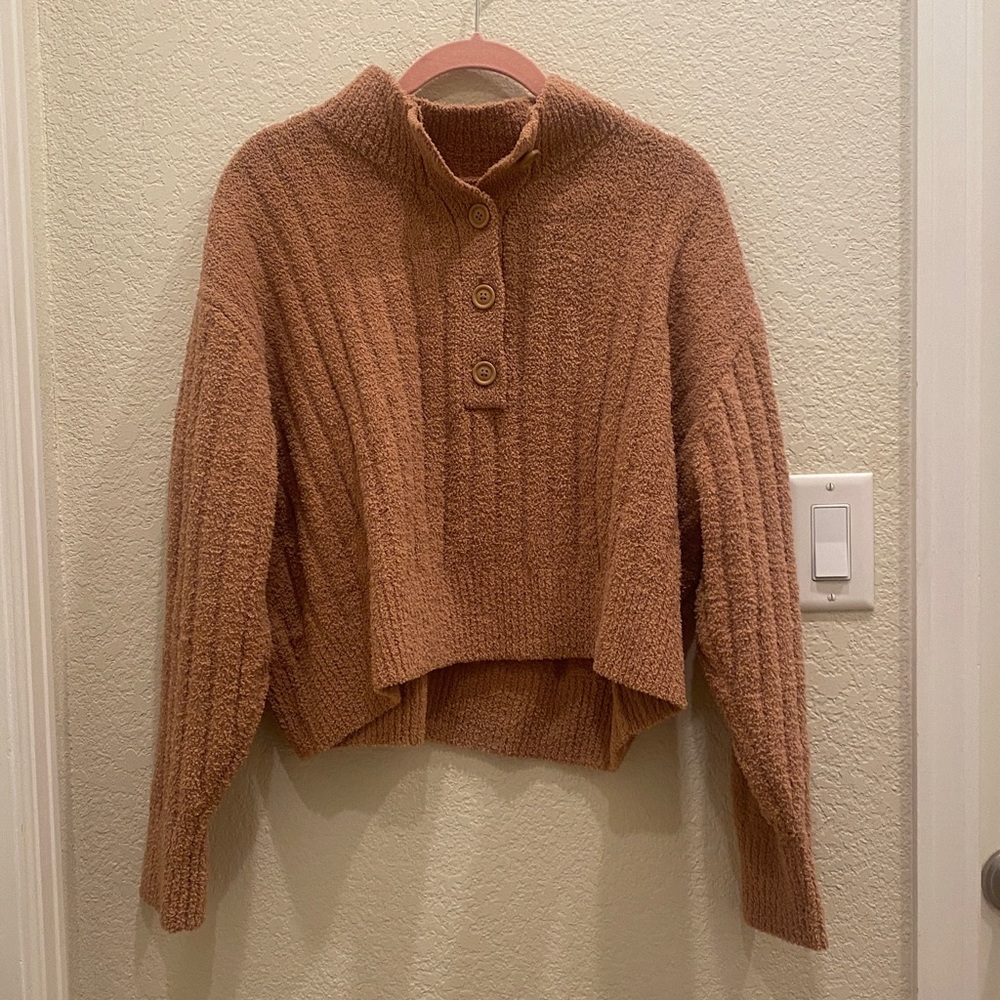 Brown Button Sweater